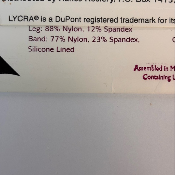 Hanes Silk Reflections Silky Sheer Thigh Highs Vintage Style 720 Barely Black AB - Picture 6 of 7